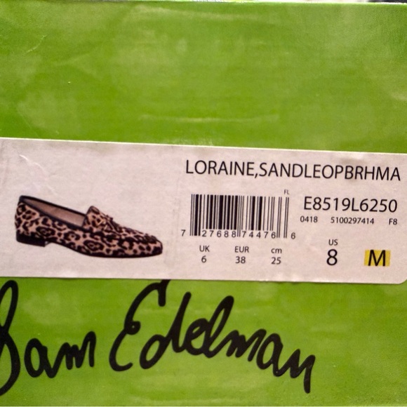 Sam Edelman Animal Print Loafers with Gold Detail - Picture 6 of 7